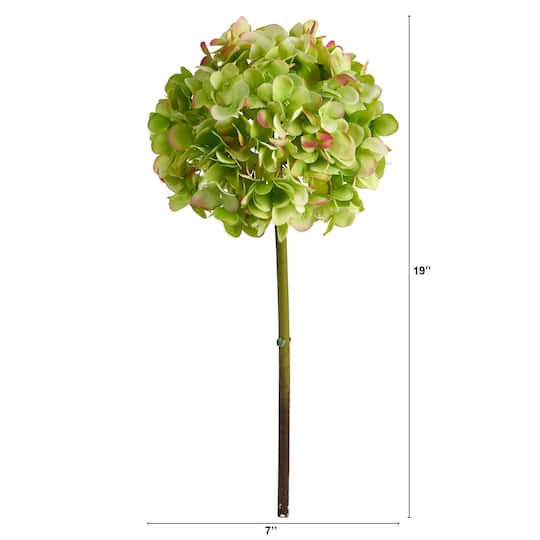 Green Hydrangea Artificial Flower Stem, 3ct.